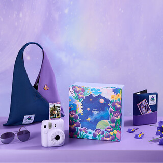 Fuji instax mini12 instant imaging camera flower and her gift box set iris knight (iris purple gift box)