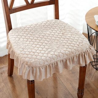 Frangomu cushion home dining chair cushion chair butt cushion winter thickened non-slip european dining table and chair cushion stool cover seat cushion dandelion-champagne 43x45cm universal size single piece