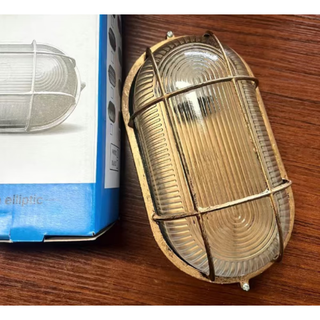 Yilin waterproof lamp, moisture-proof lamp, garden lamp, balcony lamp, outdoor lamp, outdoor wall lamp, explosion-proof lamp, wall lamp, factory lamp, bronze small oval-20*10 cm including 12 watt led lamp