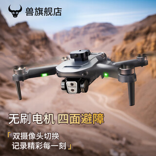 兽无人机 无人机航拍高清飞行器光流无人拍摄飞机航模长续航智能遥控飞机sg101黑双电池