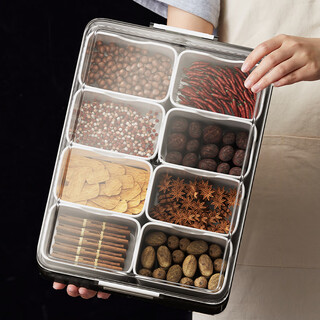 Lnga landgre german imported quality kitchen spice storage box dried chili pepper seasoning box seasoning aniseed star anise cinnamon thickened elegant white eight-part storage