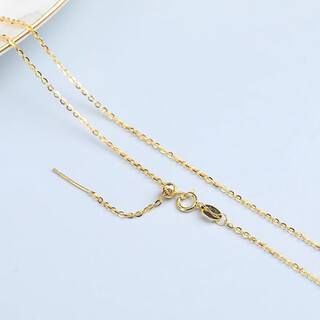 Bomp old phoenix gold store model 18k gold necklace pin type universal chain chopard chain o-shaped chain rose gold colored gold plain chain clavicle thick 1.3mm golden universal o-shaped chain total length 55 cm (can be adjusted freely)