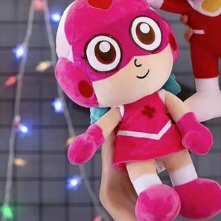 Happy superman alliance happy superman plush toy sweetheart doll happy superman alliance peripheral doll animation pillow birthday gift 30cm sweetheart superman quality assurance (small gift for collecting)