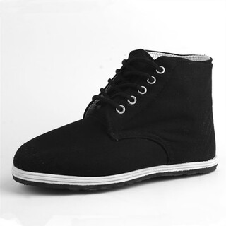 3515 strongman old-fashioned workwear high-top thickened warm cotton shoes for middle-aged and elderly men winter anti-slip felt cotton black 41 255