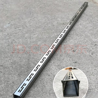 Alderson 304 stainless steel balcony drain u-shaped groove terrace courtyard ditch sewer mini finished small sink cover 1000*80*50 (trough + cover) 304 material stainless steel (sink + cover)