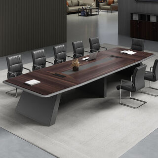 烤漆款轻奢豪华会议桌办公室长条桌椅组合一整套商用办公洽谈桌子 豪华烤漆款 1.8*0.8米会议桌