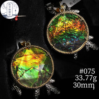 Sheng beiding fei canadian ammonite pendant 925 silver collarbone necklace single pendant gemstone collection pendant #075