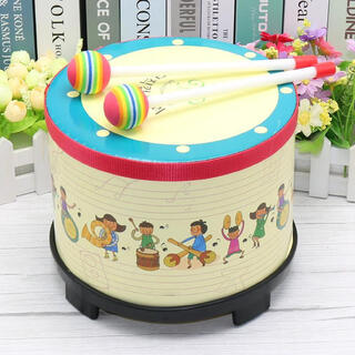 Beimuhui infant early education music toy orff musical instrument percussion drum children's intellectual toy 1-2-3-4 years old korean version percussion drum (including 2 hammers)