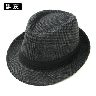 Pisces rabbit top hat unisex autumn and winter jazz hat british plaid retro gentleman hat plaid new 2158 plaid top hat black gray children's size 54cm small size