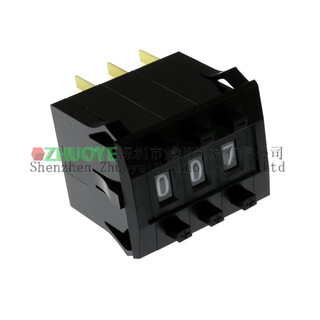 Ksa-2 fully connected coded digital switch 8421c dial code 0-9 5 gold-plated points 1/2/3/4 digits black 3 digits panel 42*33