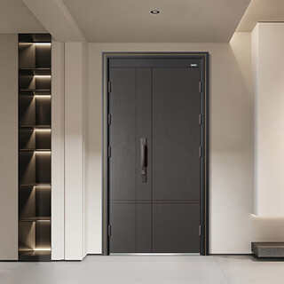 金亿甲门业（D08拉菲特)甲级精雕镁合金木纹转印入户门支持私人订制 D08拉菲特单门