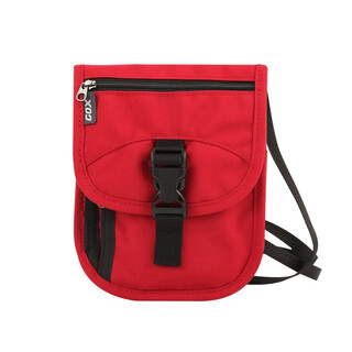 Gox travel multi-functional anti-theft document bag ticket passport holder change mobile phone thin storage bag crossbody bag dark red