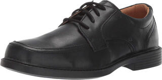 Florsheim children's leather oxford shoes, memory foam insoles, lace-up style, boys' dress shoes, black 4.5 big kid