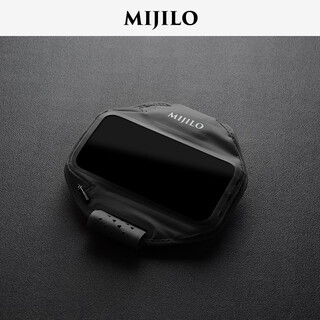 Mijilo touch screen running phone arm bag sports arm bag unisex fitness phone bag wrist bag dark gray