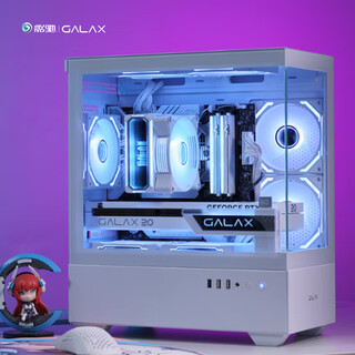 Galaxy phantom mini sea view room gaming computer case white (column-free full view version/three-sided quick release/support m-atx/graphics card length limit 350mm)