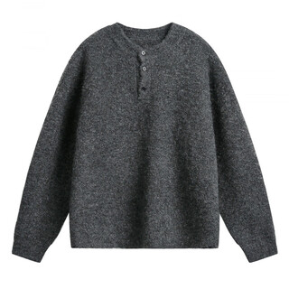 Tulan hangzhou sijiqing clothing wholesale market men's sweater light luxury old money henry collar polo sweater men's autumn and winter carbon gray m