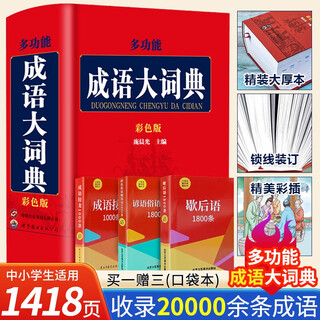 多功能成语大词典：彩色版+成语接龙+歇后语+谚语俗语惯用语（4册）