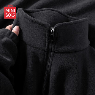 Miniso austrian velvet jacket men's winter cold-proof warm top men's velvet thickened liner jacket black xl
