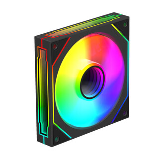 Ningmei customized n series desktop computer case fan host cooling fan led glare 12cm silent cooling / single shot not shipped / order with host prism 6pro argb black