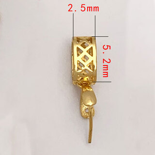 Puli 18k gold buckle simple guanyin buddha leaf small pendant hanging buckle au750 gold hanging buckle emerald melon seed buckle thickened small grid straight clip