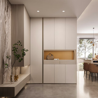 Lin's home small apartment living room entry custom shoe cabinet entrance locker yuan/