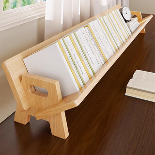 Muge household solid wood small bookcase student desk book storage bookshelf desktop organization book stand simple storage shelf environmentally friendly varnish style 40