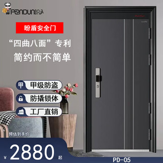 盼盾安全门（PD-05）防盗门大门子母门甲级进户门家用入户门安全 单门-2050*960