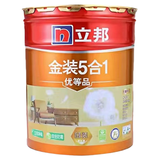 Nippon paint five-in-one latex paint, odor-free, formaldehyde-free indoor home interior wall paint, self-brushing, renovation, white paint packaging, white free tools 1l