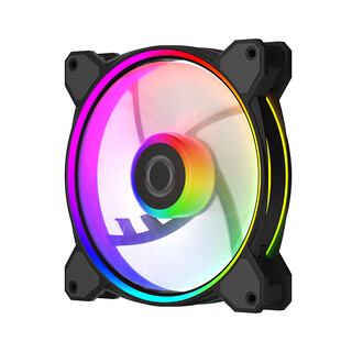 酷冷至尊（CoolerMaster）MasterFan MF140 HALO 2代黑色 ARGB机箱风扇 均衡型风扇/双重ARGB灯效/吸音降噪