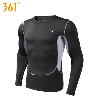 361 tights men's sports and fitness quick-drying clothing training running high elastic sports sweat-wicking tops underwear base breathable long-sleeved 2xl