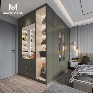 Mag mag mag customized wardrobe bedroom corner modern simple one door to top solid wood wardrobe customized prepaid