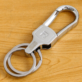 Jinda rimei men's waist hanging women's car keychain creative personalized double ring keychain home solid color metal keychain