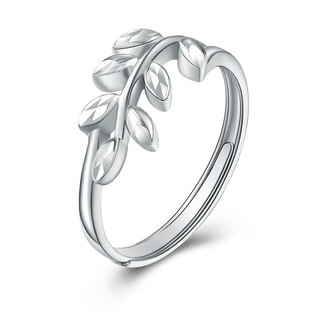 Jincaifu pt950 fresh and fashionable leaf platinum ring, versatile platinum ring for women, platinum leaf ring, about 3.5g
