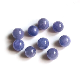 Drjefun natural tanzanite single bead, tanzanite loose bead, fashionable women's crystal bracelet diy round bead spacer bead accessories, selected 6mm one