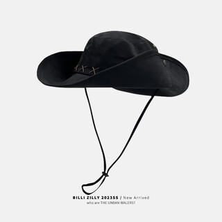 Memaru american retro western cowboy hat for women zhang xinyu wear summer outdoor mountaineering big brim sun hat sun protection fisherman black american retro-