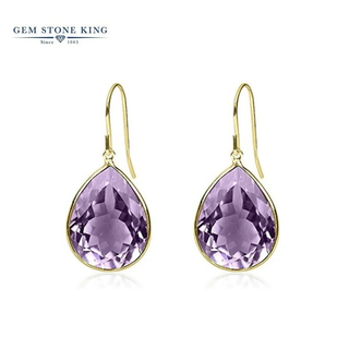 Gem stone king 13 carat amethyst earrings 14k gold colored gemstone earrings and earrings for my wife as a goddess day gift 520 gifts amethyst