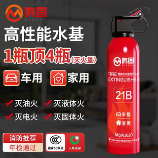 Minggu 21b water-based fire extinguisher portable vehicle-mounted household fire extinguisher bottle national fire certification equipment 620ml cw715625