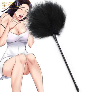 Alphabet club sm sexy teasing feather stick hand shot props adult sex toys for men and women, black