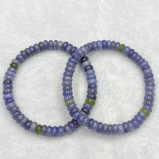 Shiyi natural tanzanite plate bead bracelet women's single circle fashion small fresh versatile crystal flat bead bracelet jewelry simple 1#/3*6mm/plate bead/single circle