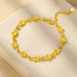 Ya ge lao phoenix star flower sea bracelet women's gold gold pack silver peach blossom transfer bead bracelet as a holiday gift for your girlfriend
