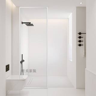 Other bathroom glass partition bathroom bathroom half partition shower room toilet dry and wet separation half wall minimalist customization 2 meters * 0.5 meters ultra white changhong default white, black does not contain steam