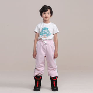 Mutusnow new style boys' mint green ski pants, children's single and double board waterproof, windproof and warm outdoor snow pants, pink 120cm 120