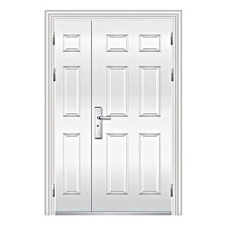 Двухдверная противоугонная дверь qilicai из нержавеющей стали, наружная 304, солнцезащитная и нержавеющая дверь, двойная дверь, бытовая входная дверь в сельской местности, двухдверная дверь с шестиугольной сеткой, 1180*2050, аутсорсинг a