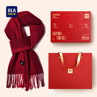 Heilan house (hla) scarf men's 2024 autumn and winter new pure wool warm scarf double dan gift for boyfriend