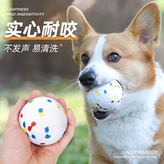 Hellojoy dog toy bouncy ball solid bite-resistant dog training artifact large, medium and small teddy unbreakable puppy toy 6.5cm