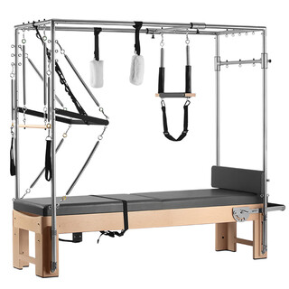 Yilian pilates core bed large equipment pft003 australian elevated flat bed cadillac bed zen soft yoga fitness training dark gray leather