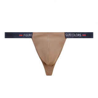 Men's underwear, men's low-waist thong sexy single thong nylon pure lust style personality hot t-shaped fitness sports 0 caramel color 1 piece xl