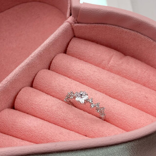 Xuping xuping jewelry small plum blossom ring non-adjustable daily versatile gift for girls x001176857 small plum blossom (not adjustable) 8#