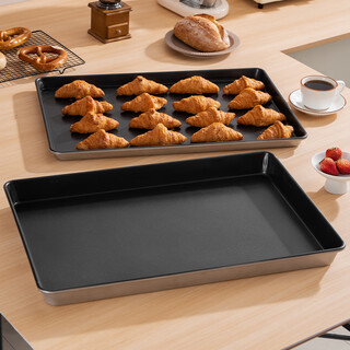 Vinland british commercial non-stick baking pan rectangular oven with bread baking mold special aluminum tray non-stick non-stick 0.6 thick high side 60x40x5cm