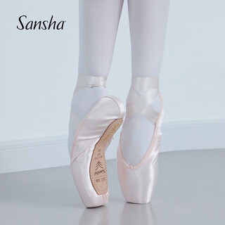 Sansha princess ballet pointe shoes satin exercise shoes leather soled dance shoes hard shoes dp801sl british satin 35